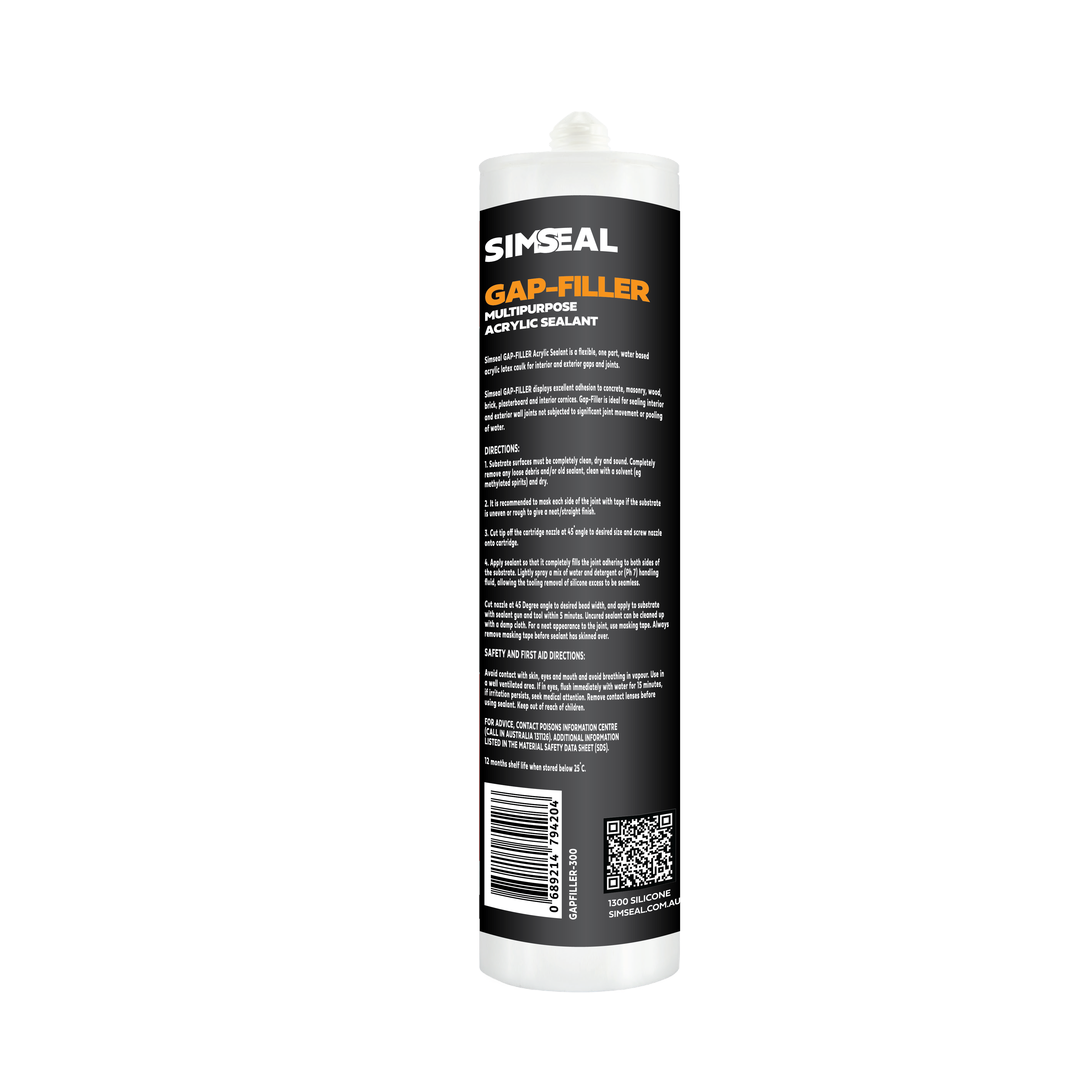 Simseal Gap Fill 100% Paintable Silicon Sealant 003